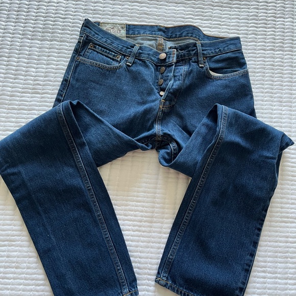 Hollister Men's Dark Blue Skinny Jeans - Picture 1 of 5